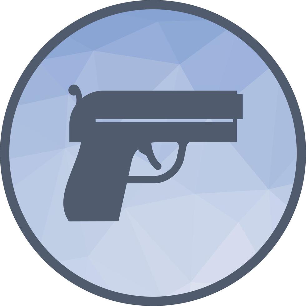 Pistol Low Poly Background Icon vector