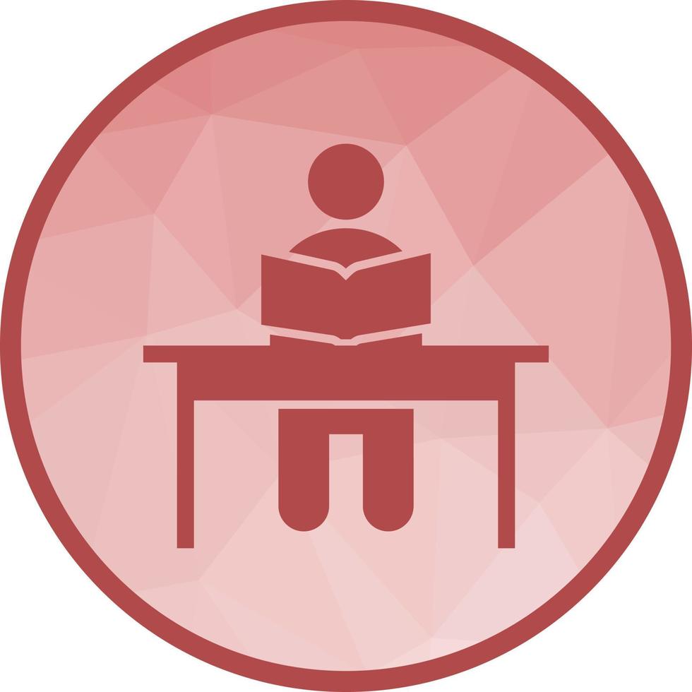 Sitting in class Low Poly Background Icon vector