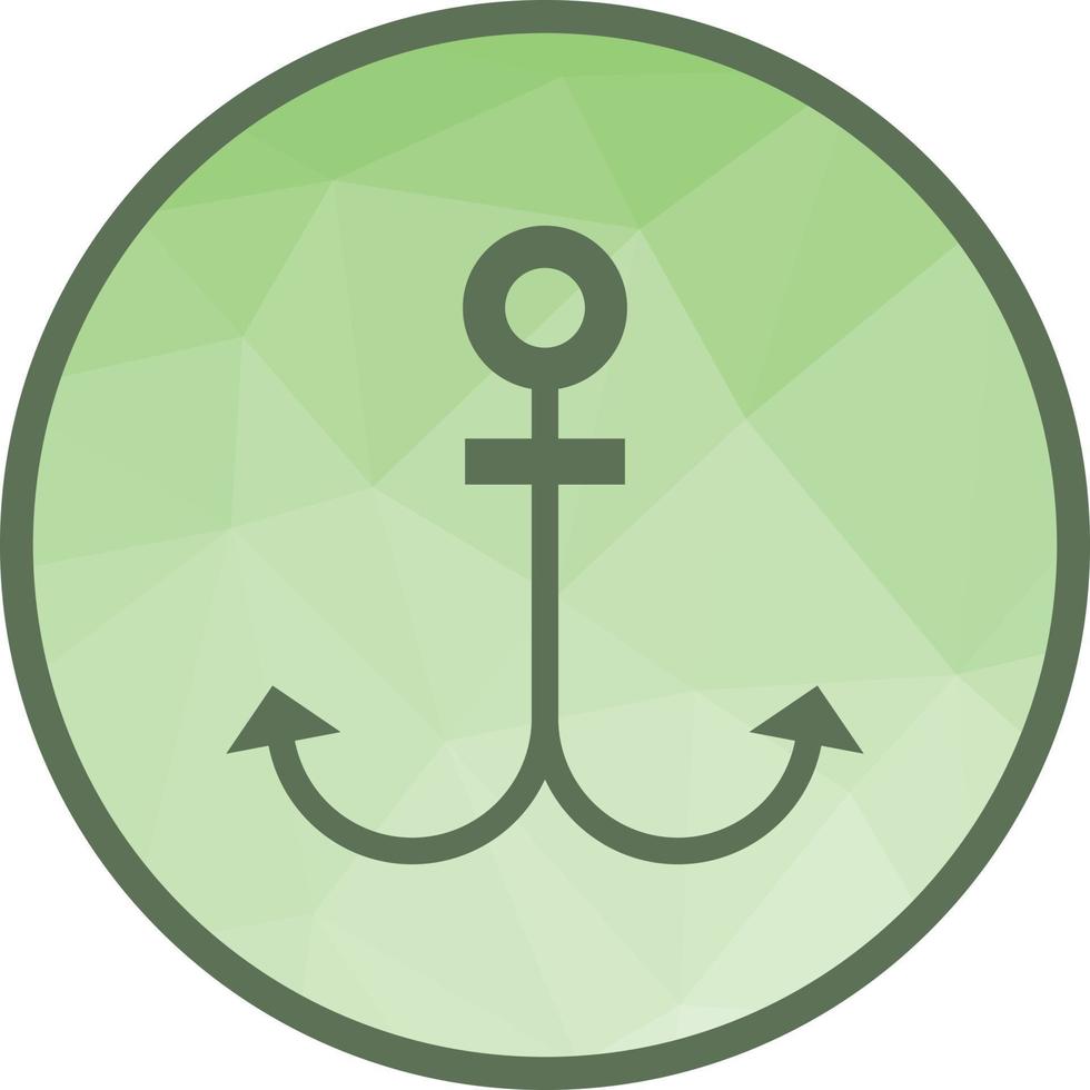 Anchor Low Poly Background Icon vector
