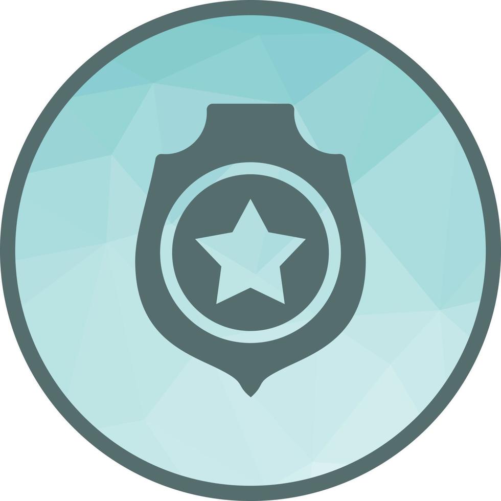 Military Badge Low Poly Background Icon vector