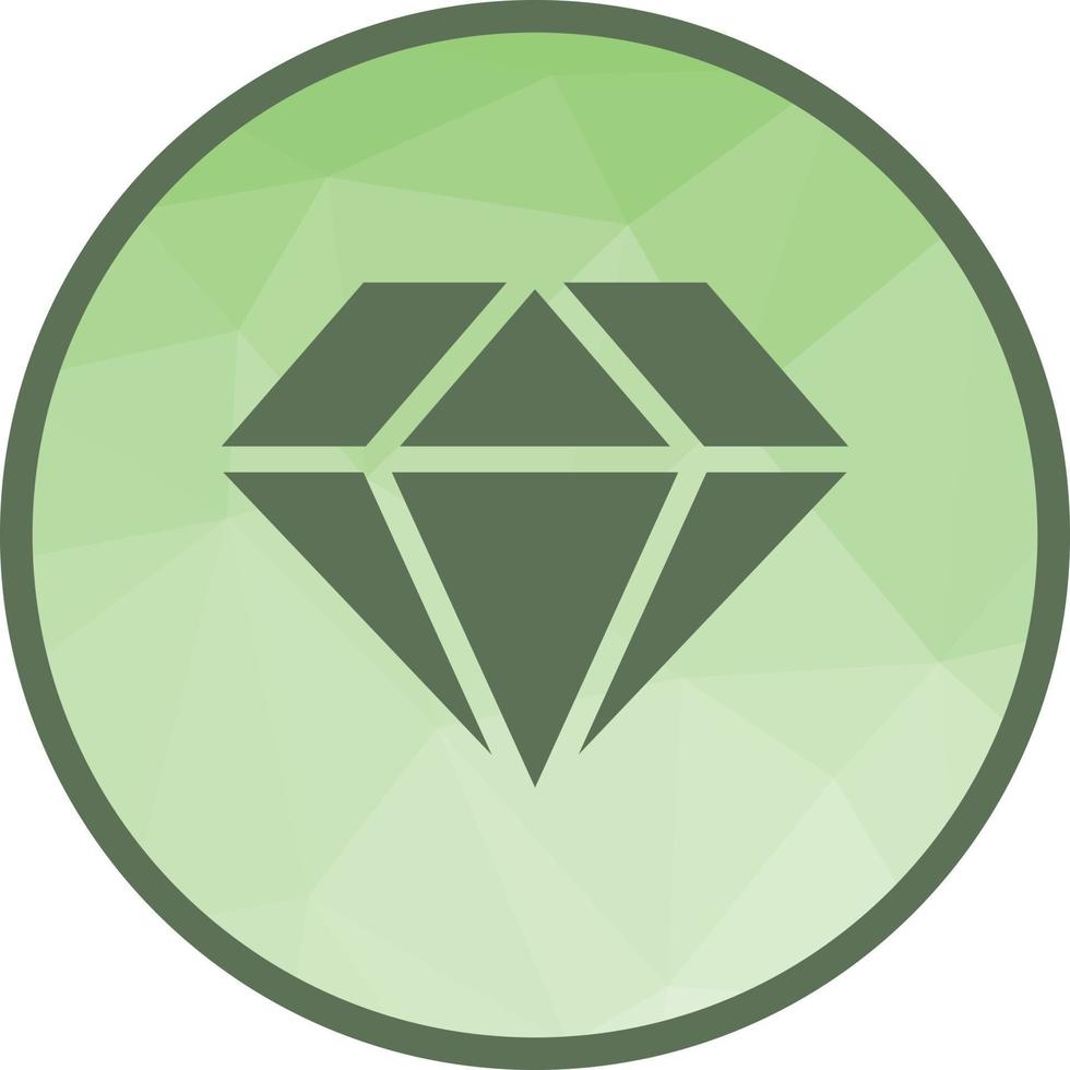 icono de fondo de diamante de baja poli vector