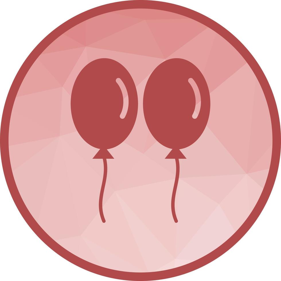 icono de fondo de globos de baja poli vector