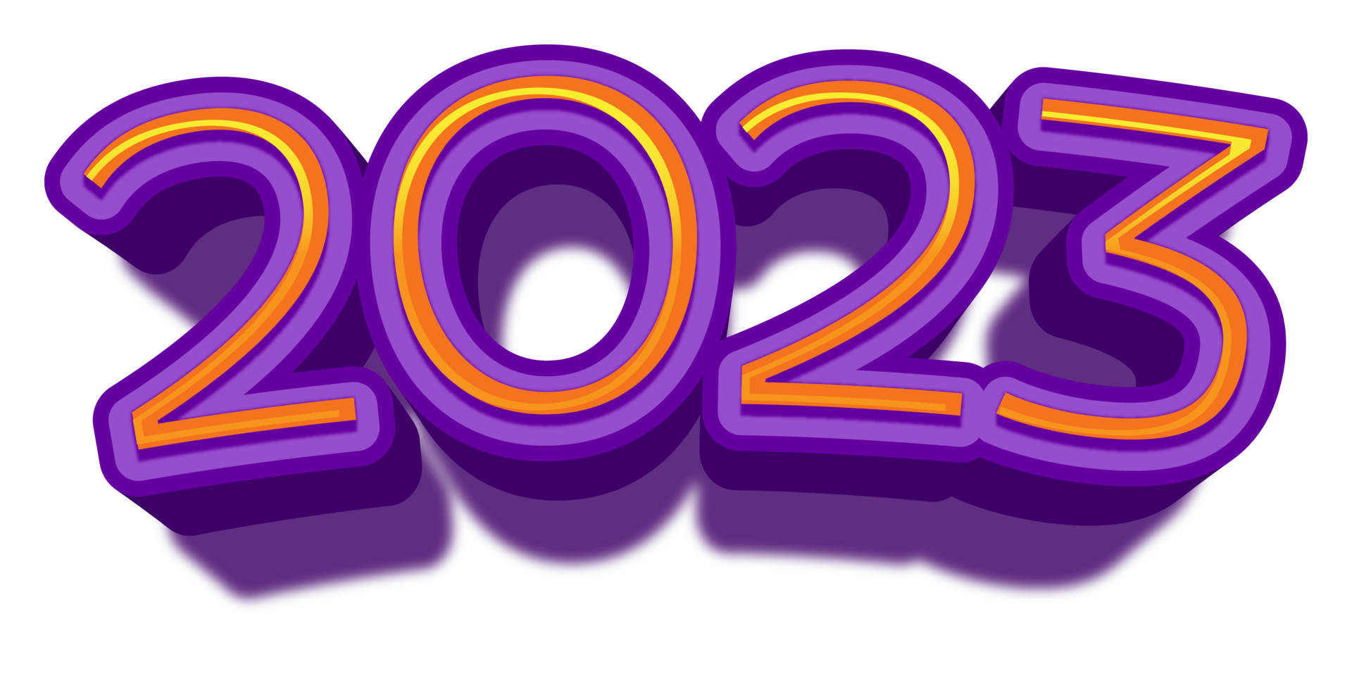 2023 happy new year eve gold purple text glitter shiny png