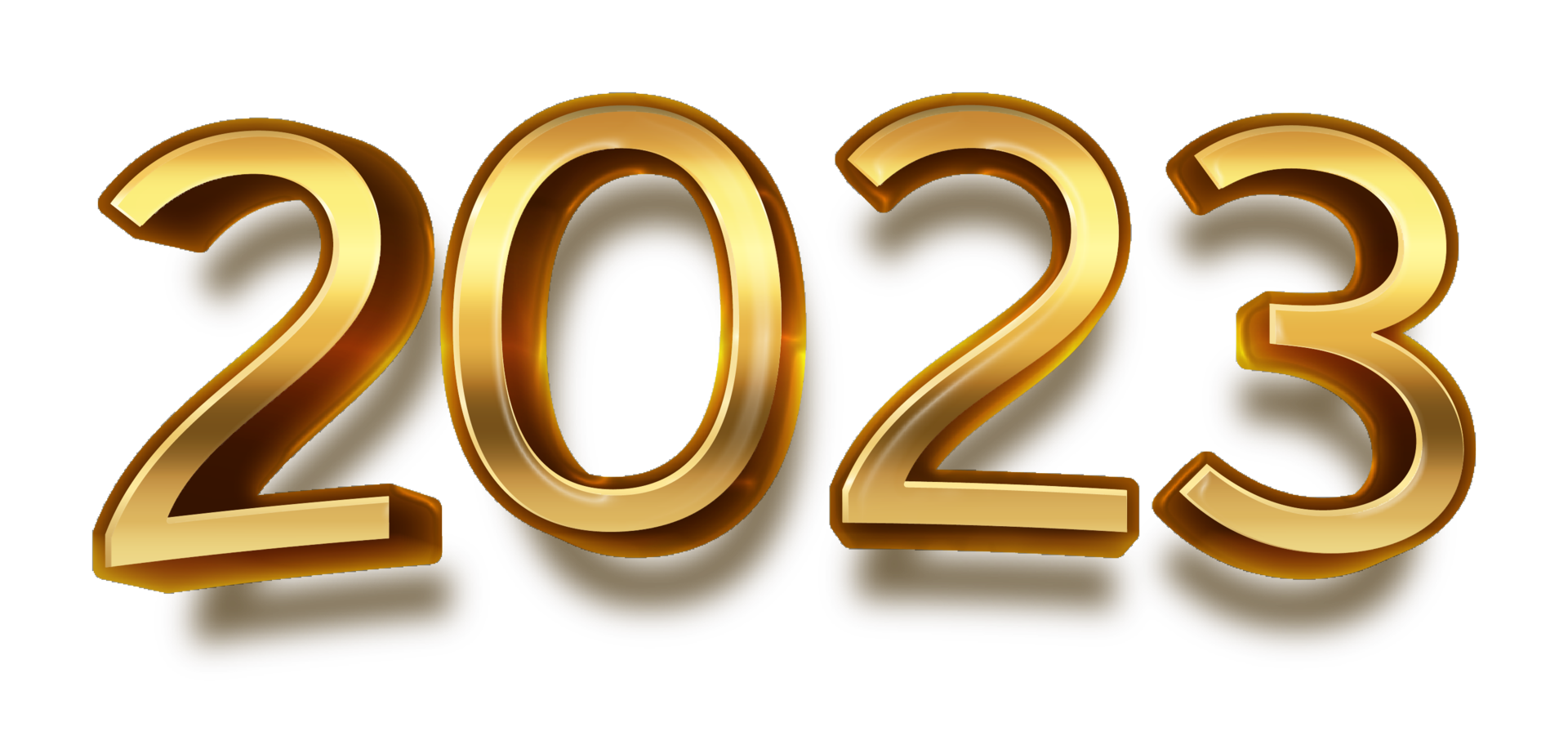 happy new year 2023 celebration eve golden shiny text fonts png