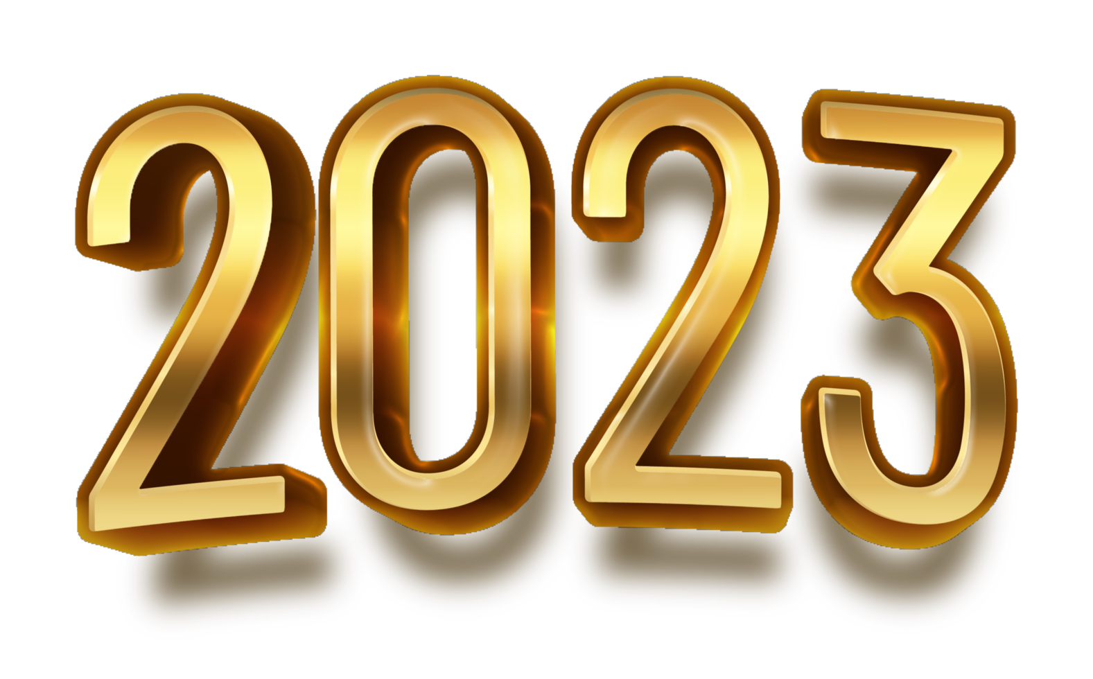 happy new year 2023 celebration eve golden shiny text fonts png