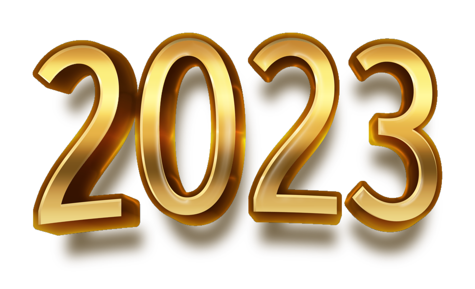 happy new year 2023 celebration eve golden shiny text fonts png