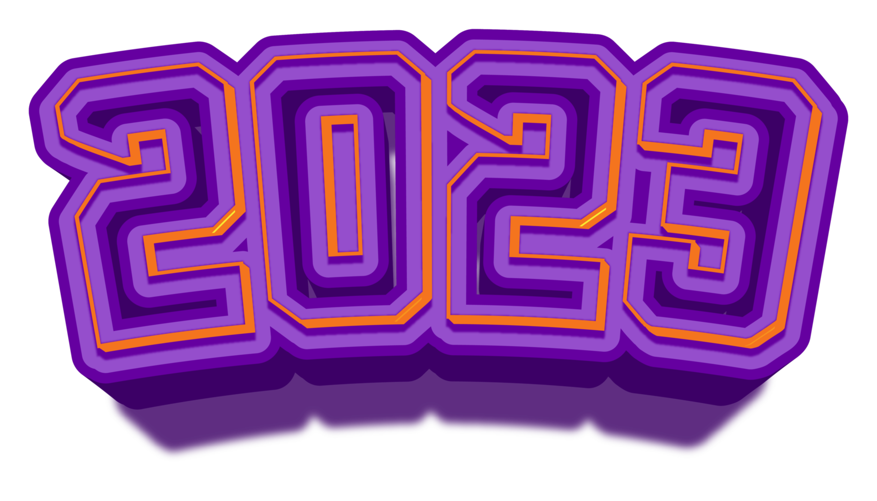 2023 happy new year eve gold purple text glitter shiny png