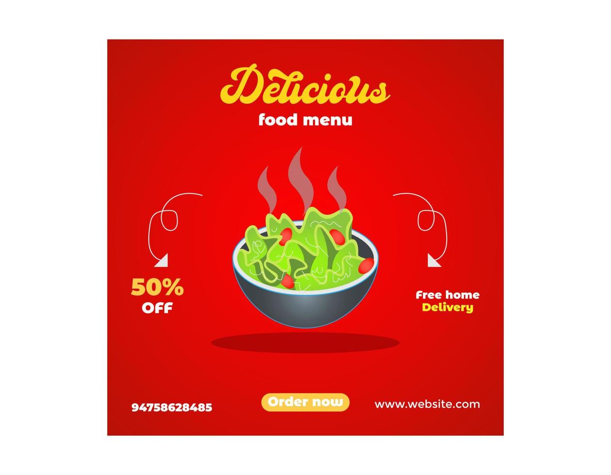 menu design with background vector