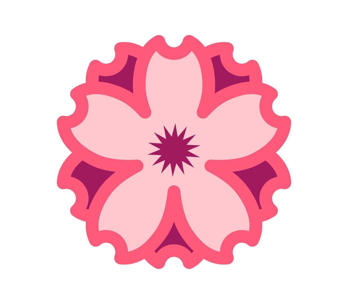 pink flower isolated on white vector