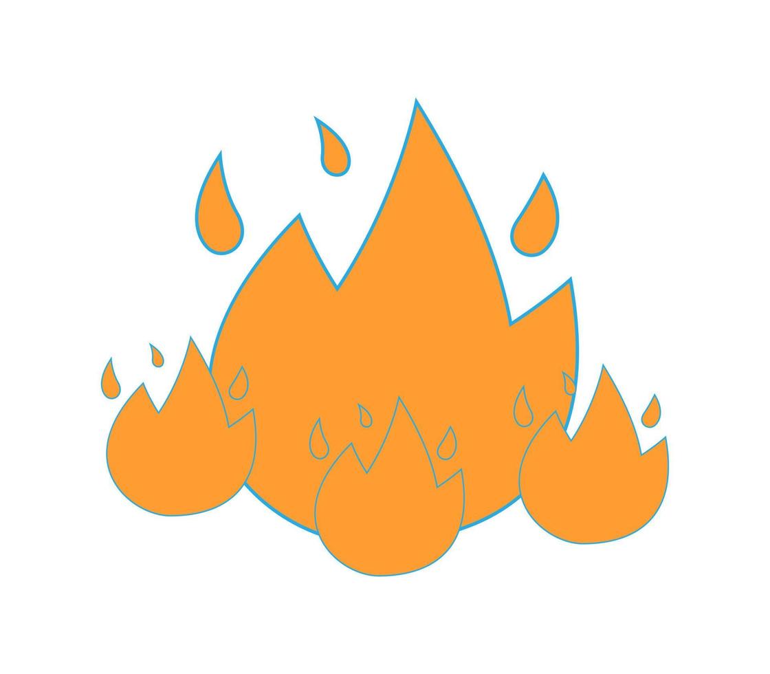 fire flames set vector