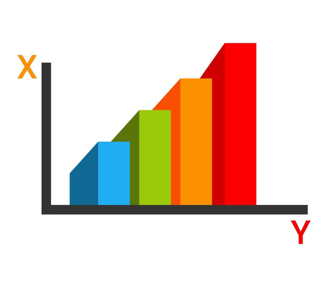 business chart with arrow vector