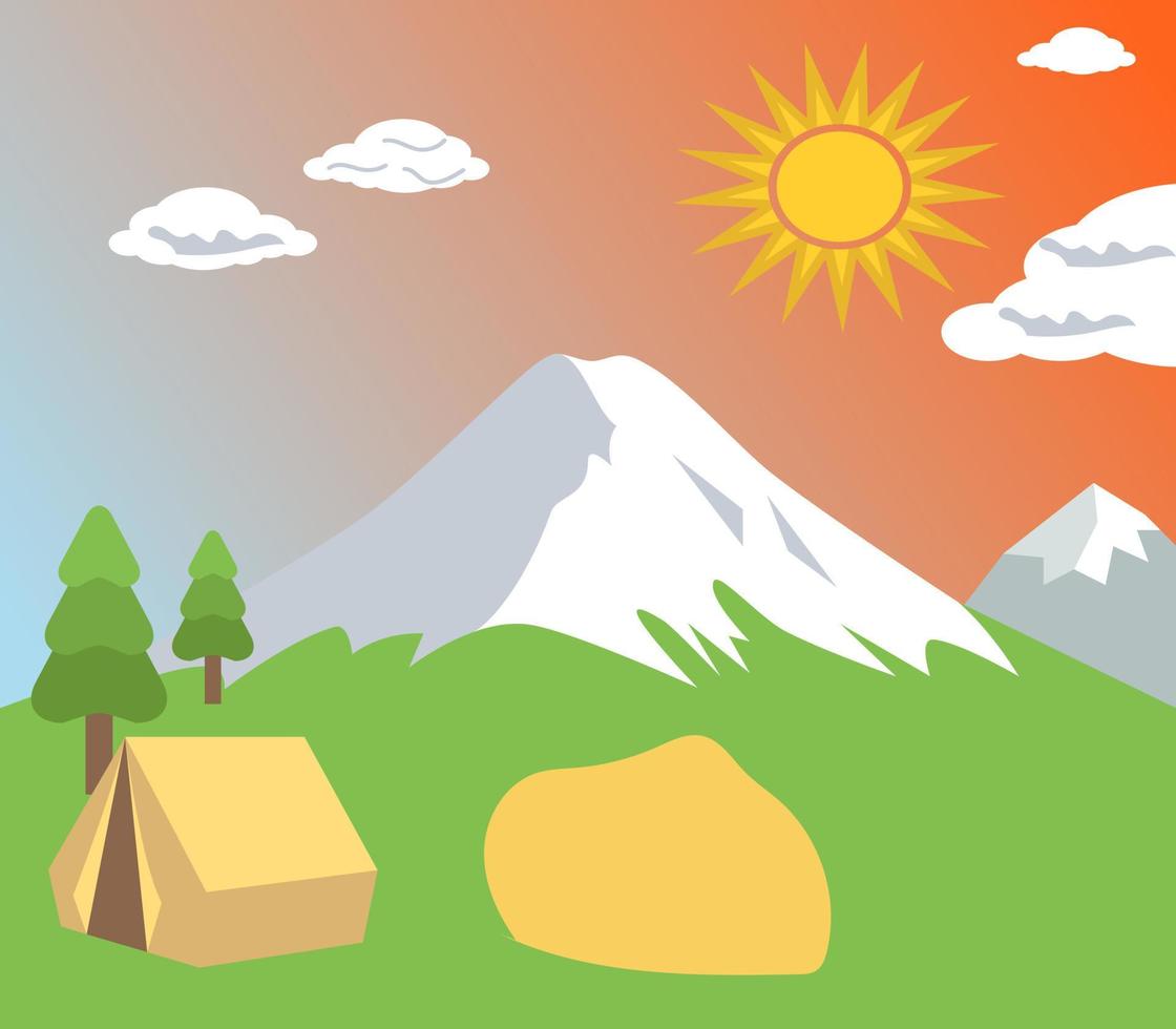 mountain landscape Pro vector