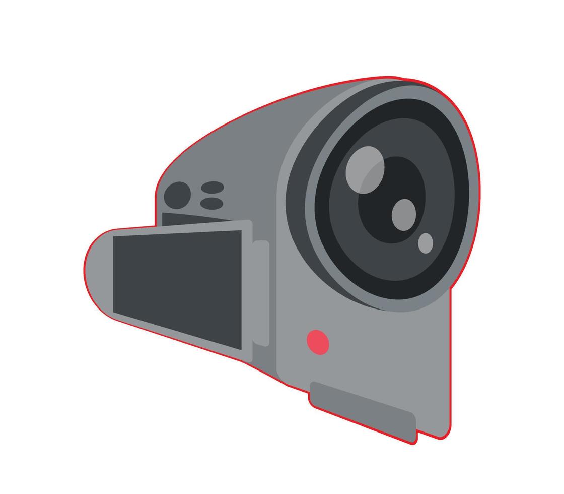 video camera on white background vector