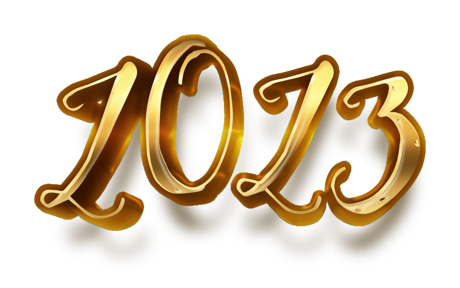 happy new year 2023 celebration eve golden shiny text fonts png