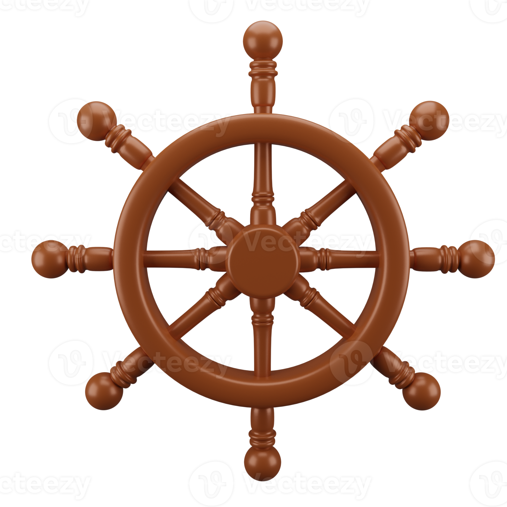 ship wheel 3d icon, suitable to be used as an additional element in