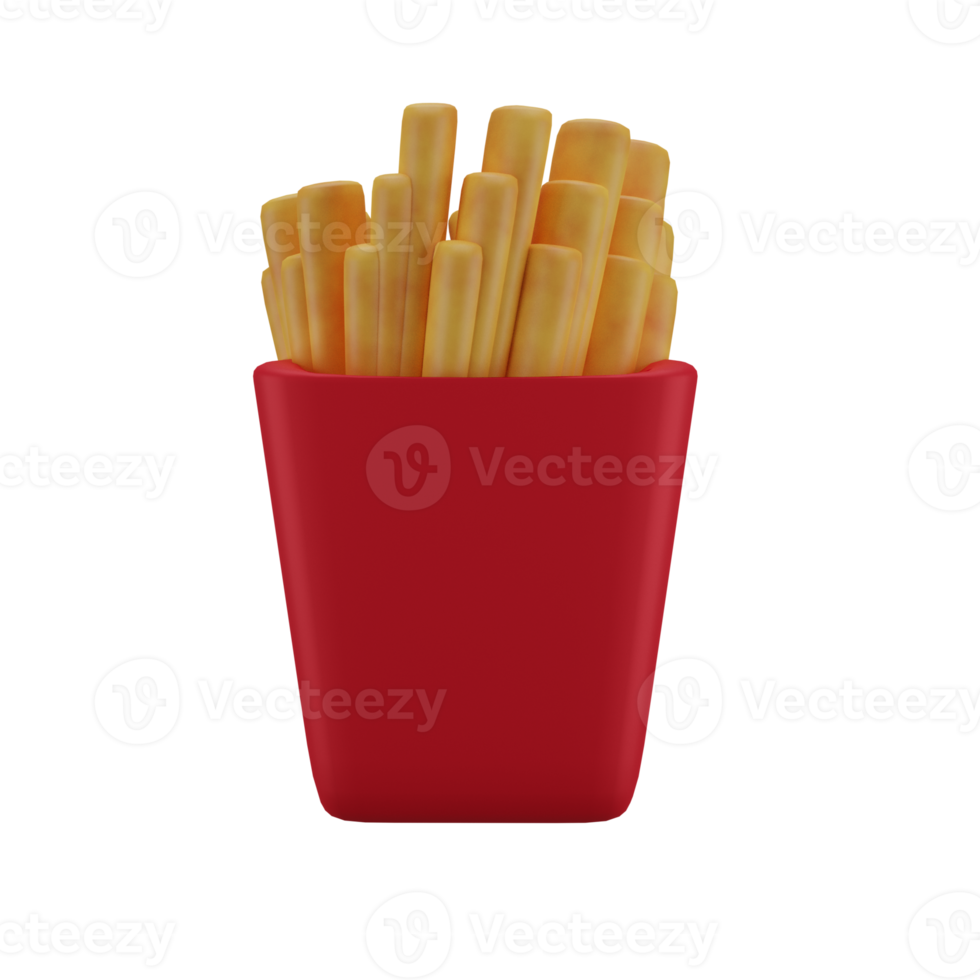 icono 3d de patatas fritas, adecuado para ser utilizado como elemento adicional en su diseño png