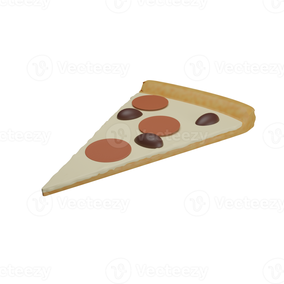 ícone 3d de fatia de pizza, adequado para uso como um elemento adicional em seu design png