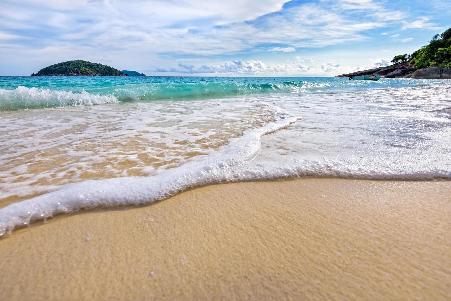 Beach and waves at Similan National Park in Thailand photo