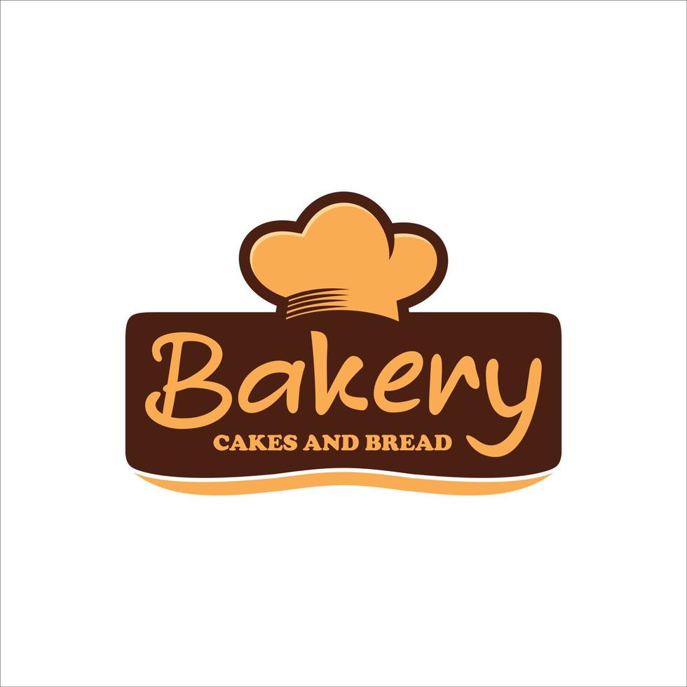 Bakery lettering and calligraphy logo design, cakes vector