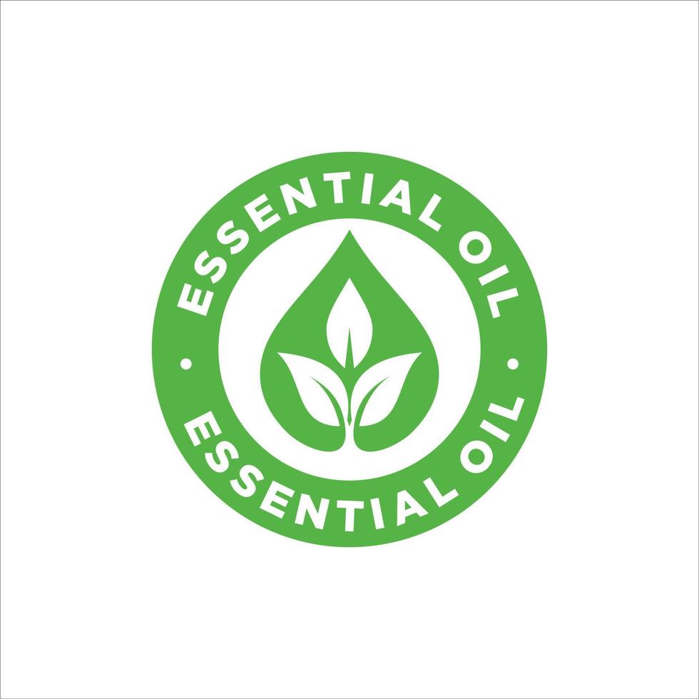 ilustración de plantilla de logotipo de aceite esencial. adecuado para la etiqueta del producto vector