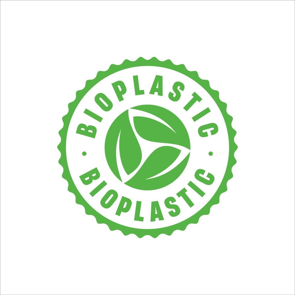 Bioplastic stamp, biodegradable stamp, compostable vector