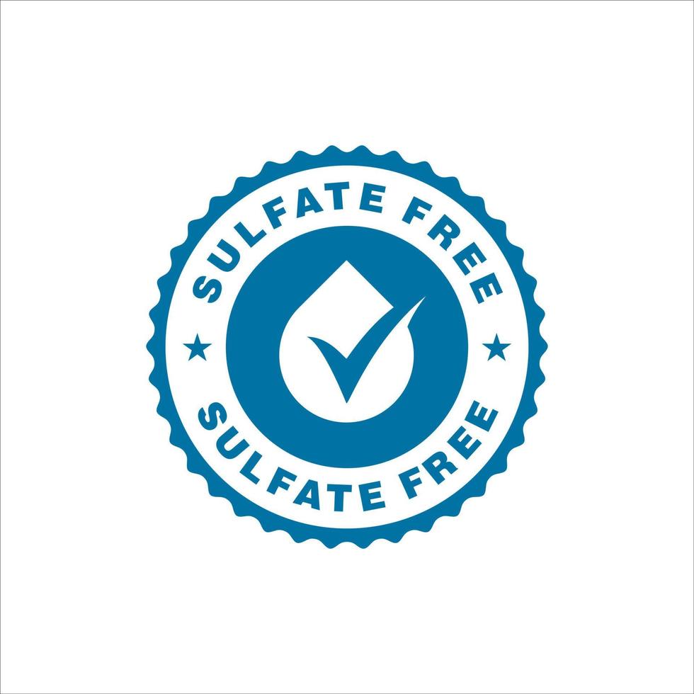 Sulfate free round icon. Symbol for personal care products. badge stamp stickers vector