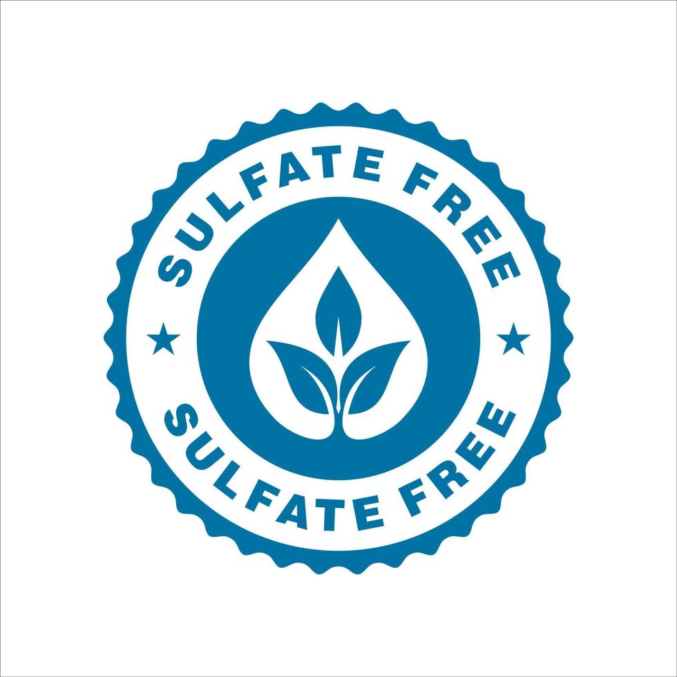 Sulfate free round icon. Symbol for personal care products. badge stamp stickers vector