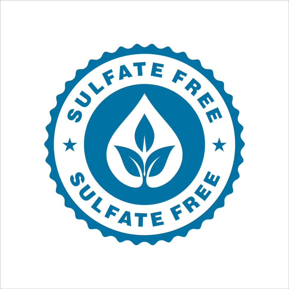 Sulfate free round icon. Symbol for personal care products. badge stamp stickers vector