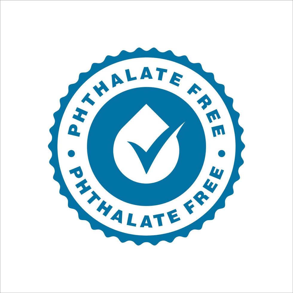 Phthalate free icon. Round isolated symbol. vector