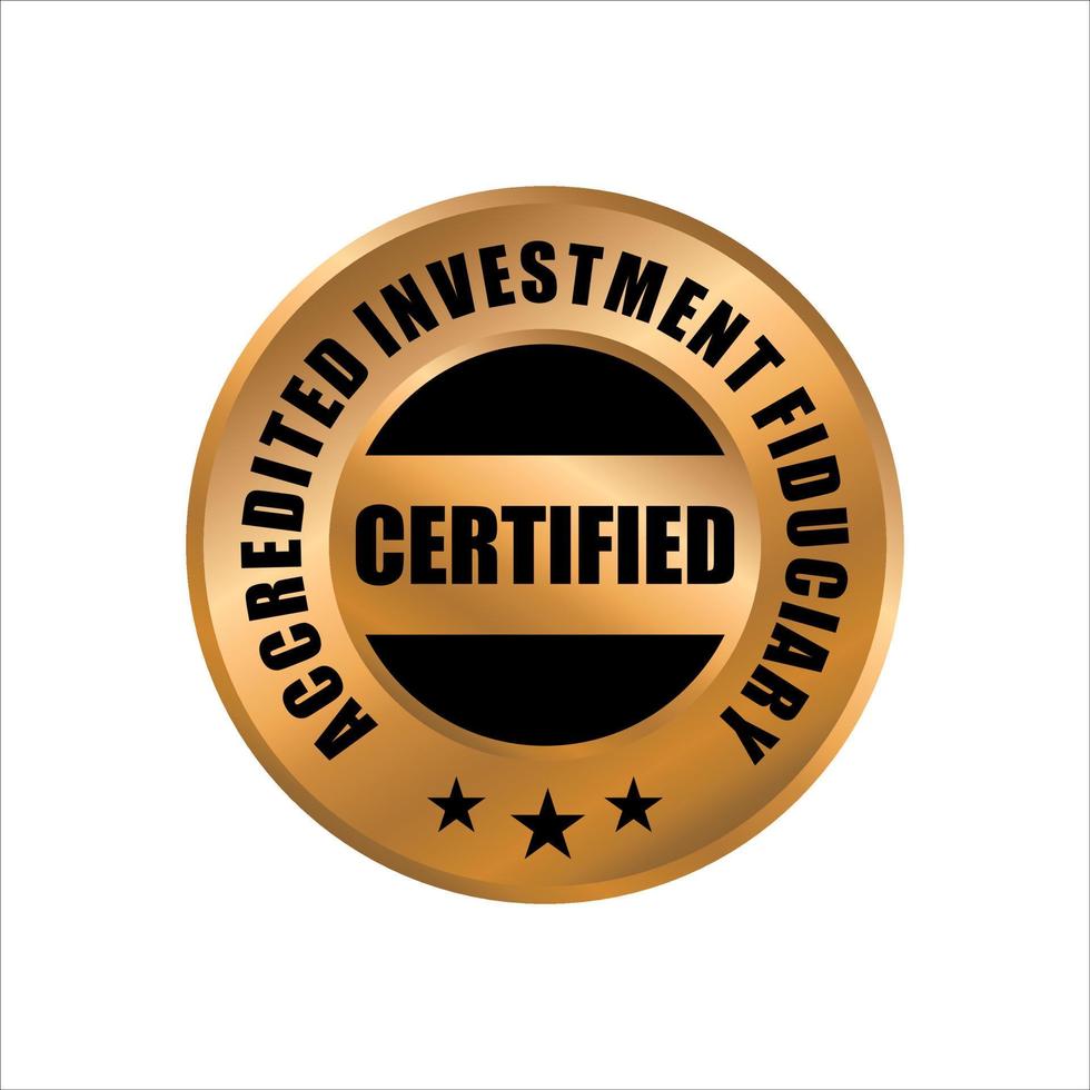 Professional Finance Certification Badge Design Template. Certified Company Examination stamp vector