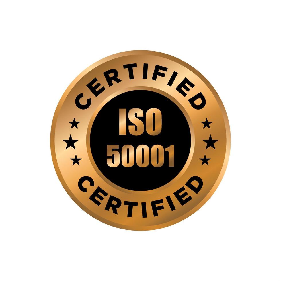 ISO 50001 standard medal - Energy management vector