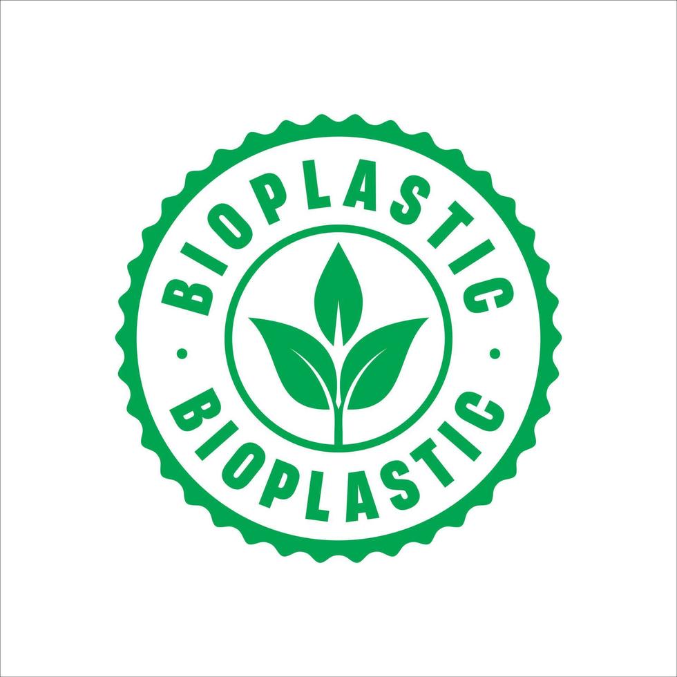 Bioplastic stamp, biodegradable stamp, compostable vector