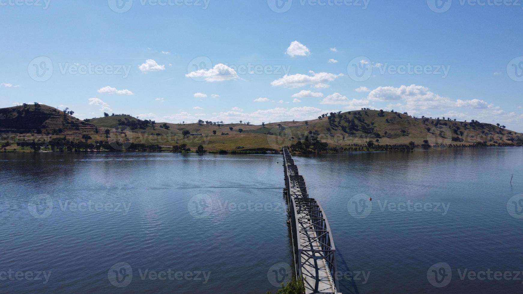 The Bethanga or BellBridge Bridge is a steel truss road bridge that carries the Riverina Highway across Lake Hume, an artificial lake on the Murray River in Australia. photo
