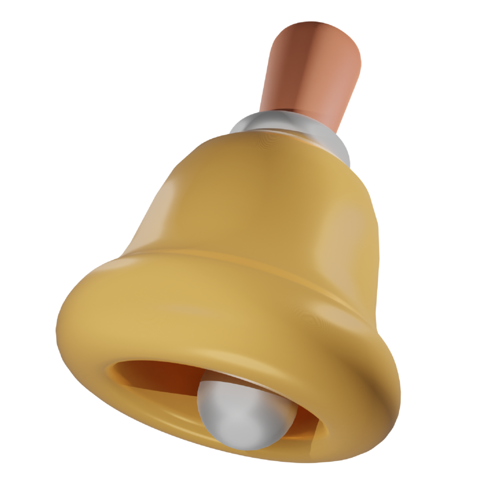 3d oro campana png