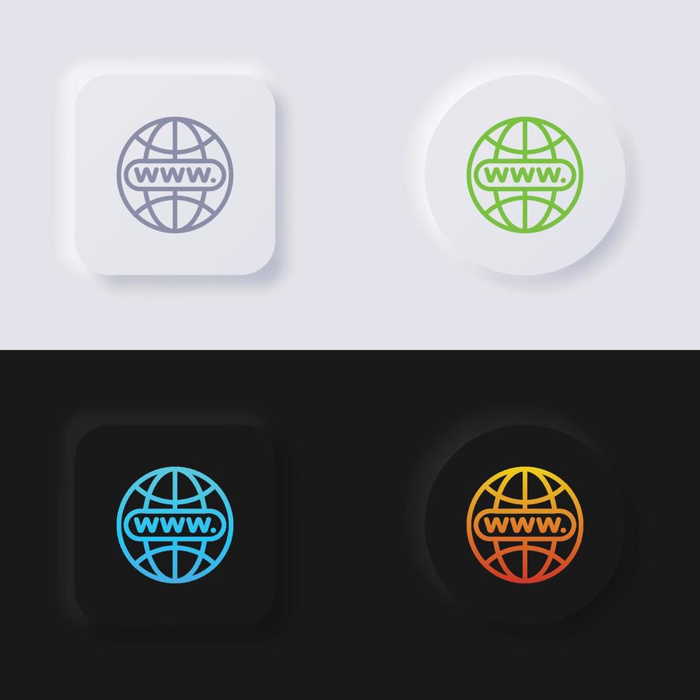 Website icon set, Multicolor neumorphism button soft UI Design for Web design, Application UI and more, Button, Vector. vector