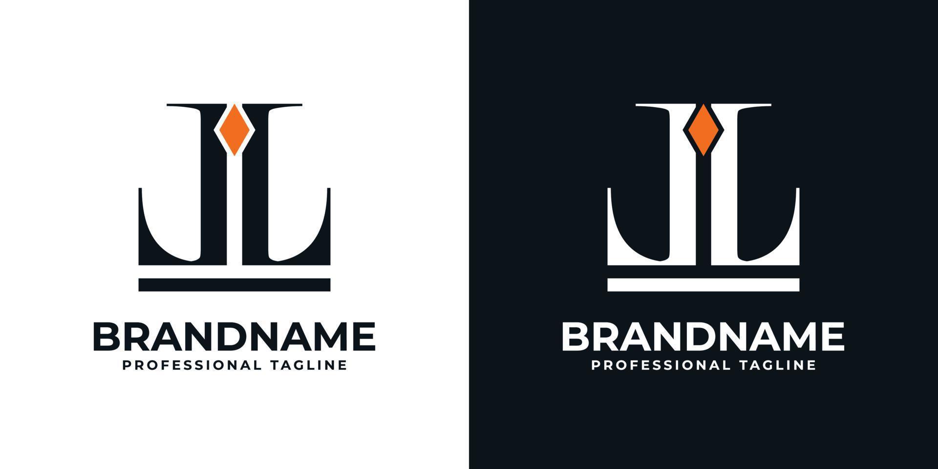 Letter LL Monogram Crown Logo, suitable for any business with L or LL initials. vector