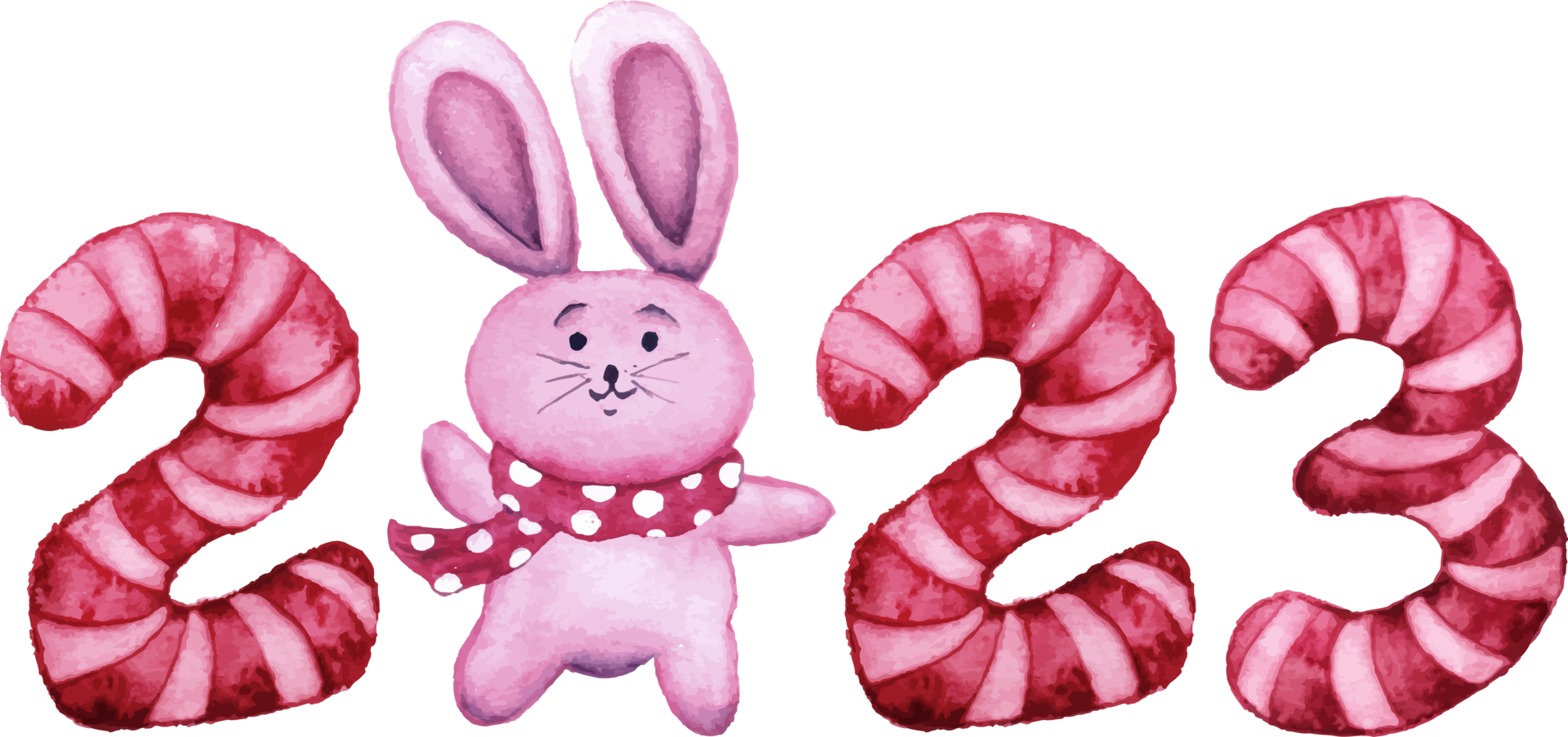 Free Watercolor New Year Number With Rabbit 16704285 Png With Free Watercolor New Year Number With Rabbit 16704285 Png With