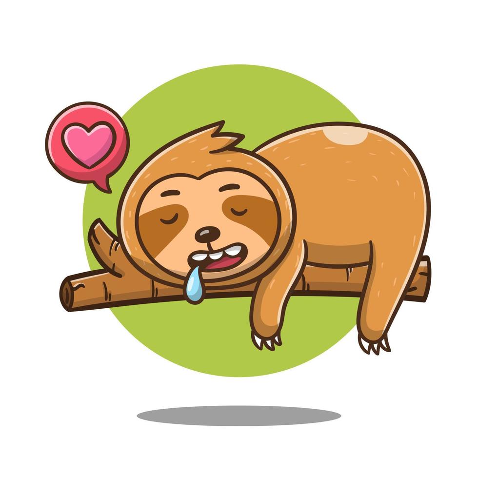 illustration of cute cartoon slow loris sleeping, vector design, good for sticker, vector icon.