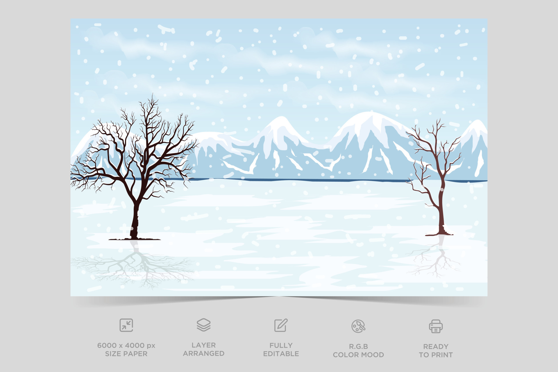 Snowy Hills Clipart