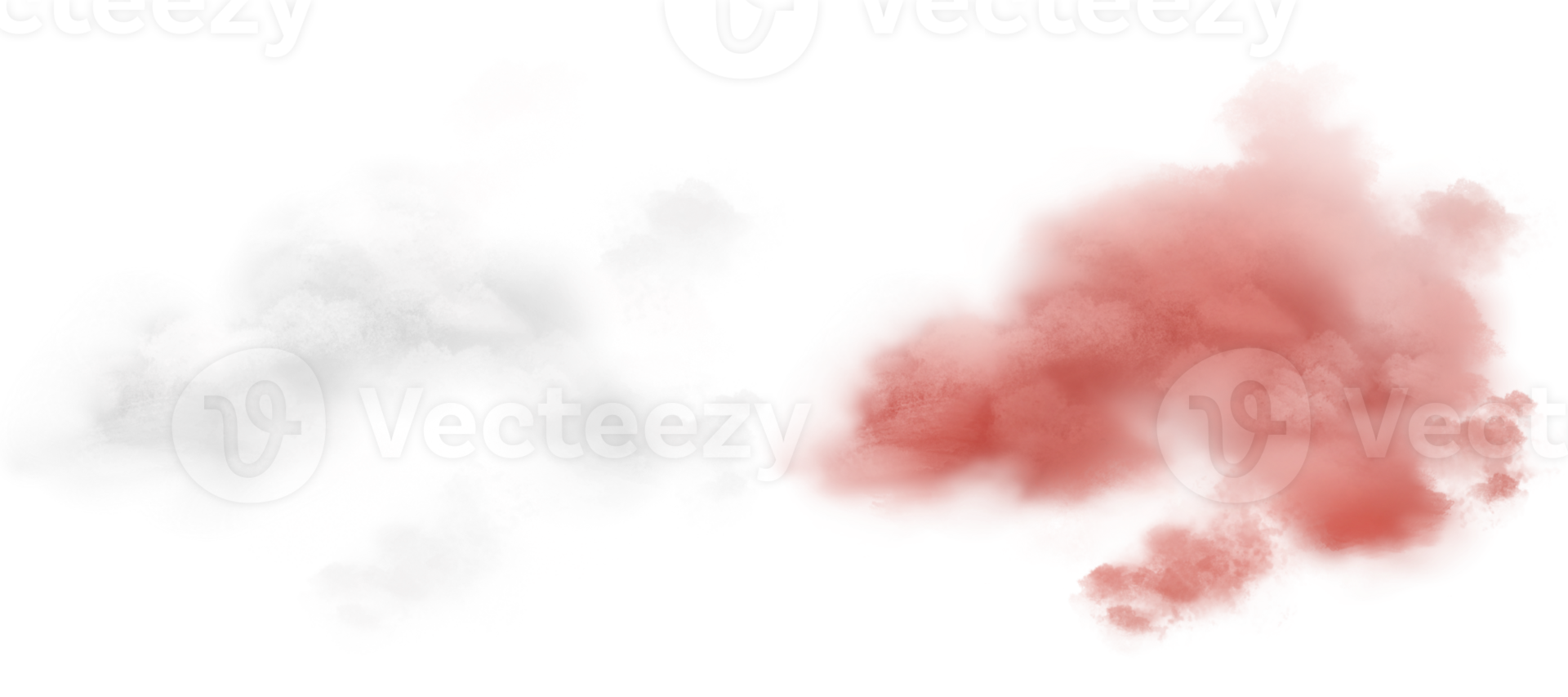 realistic cloud collection on transparent background. white and pink cloud for sunset landscape png