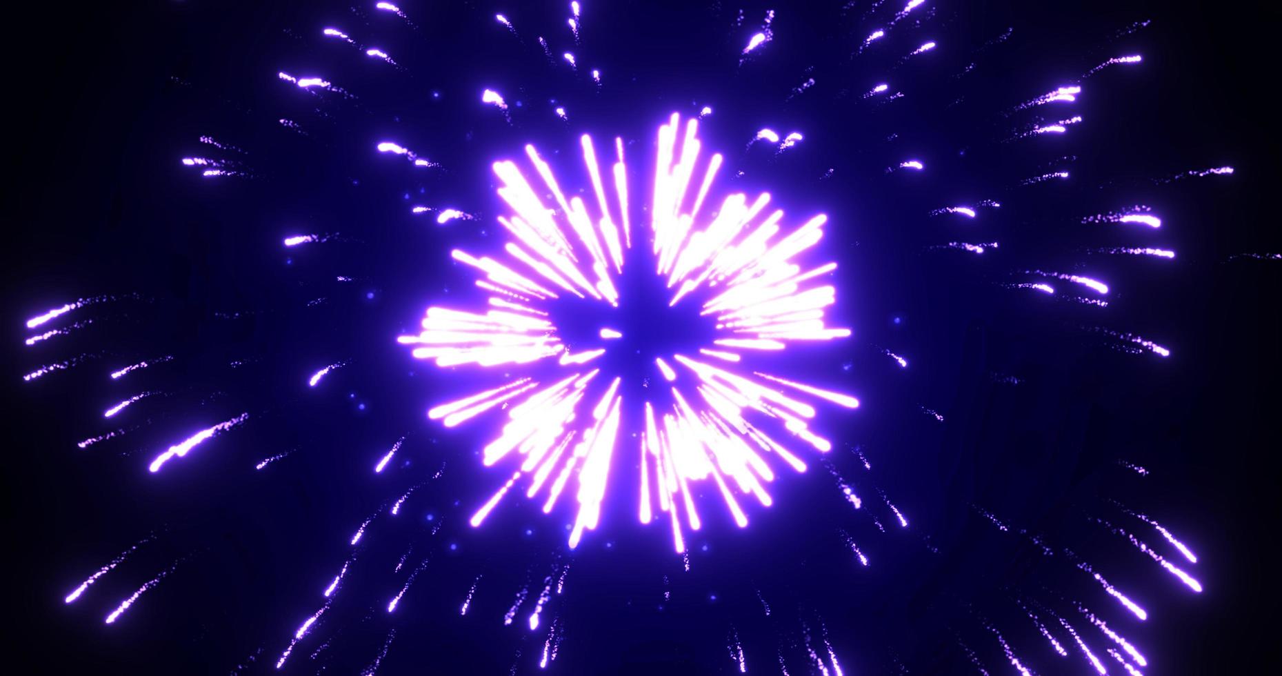 Abstract background of bright purple glowing shiny bright beautiful festive fireworks salute photo