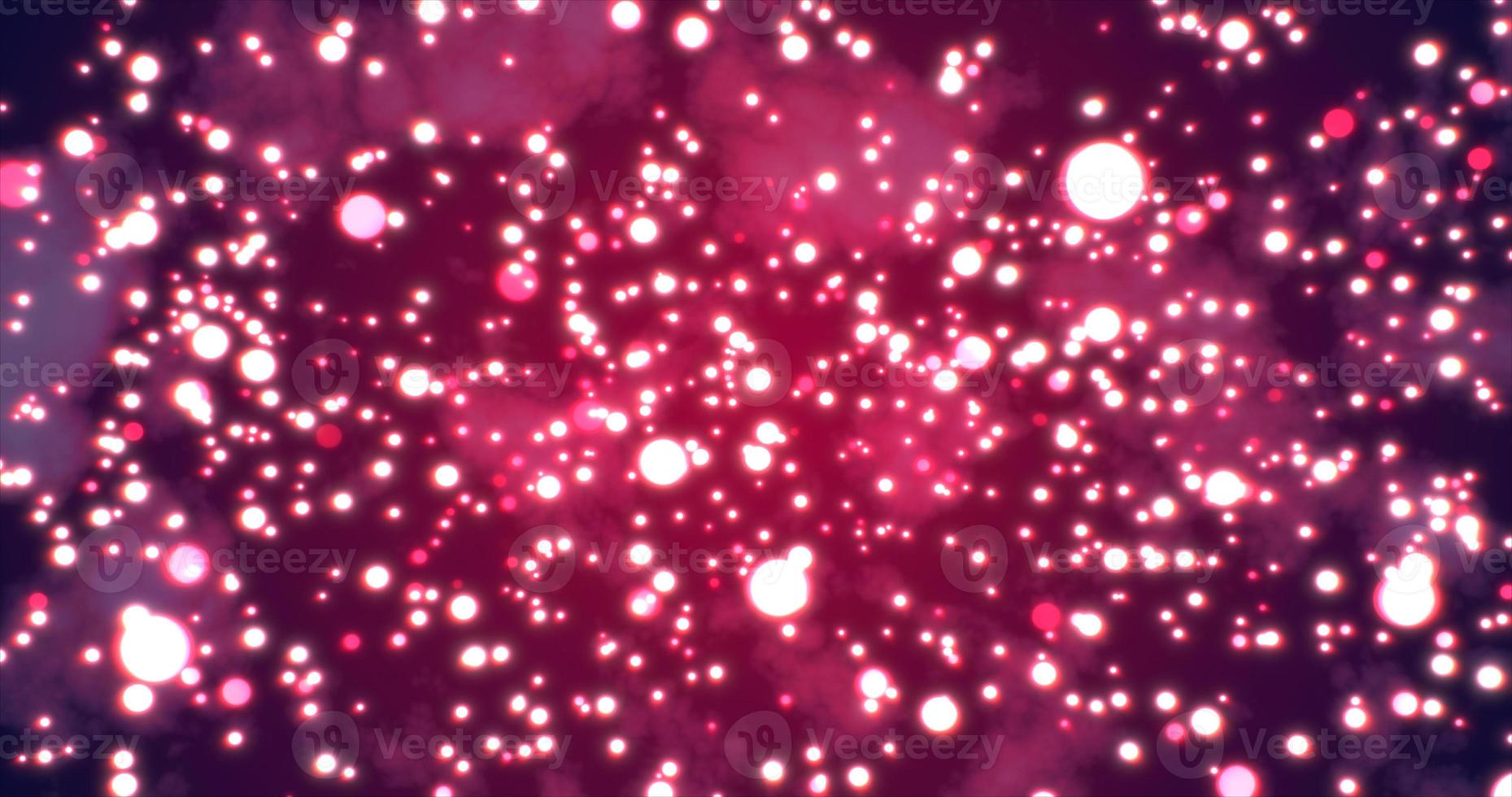 Abstract bright glowing festive red circles with blur effect and energy magical bokeh on red background. Abstract background photo