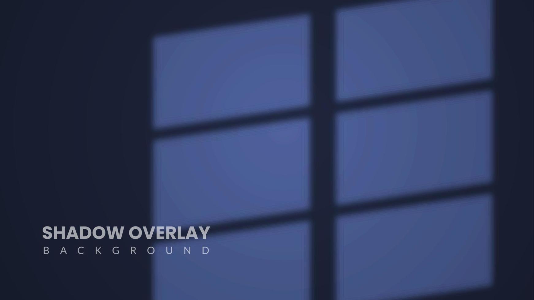 Realistic shadow overlay background. Dark room interior with moonlight coming through the window vector
