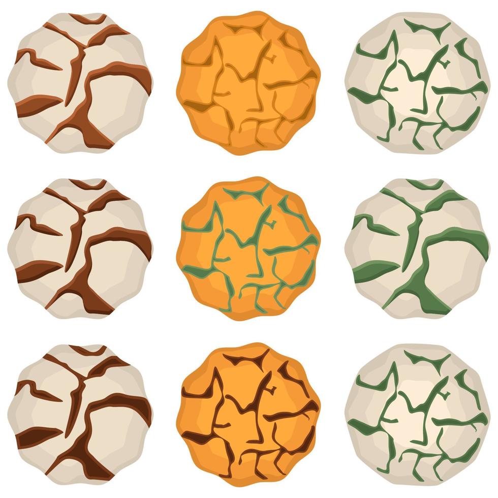 Big set homemade cookie different taste in pastry biscuit vector