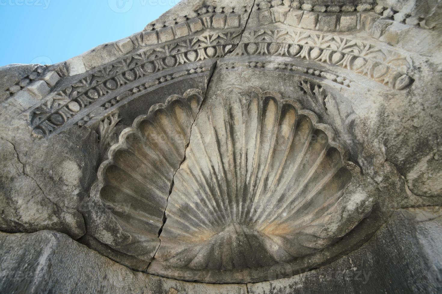 Artifact in Theatre of Perge Ancient City in Antalya, Turkiye photo