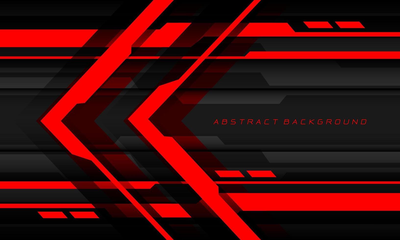 Abstract red cyber arrow direction geometric design modern futuristic technology background vector