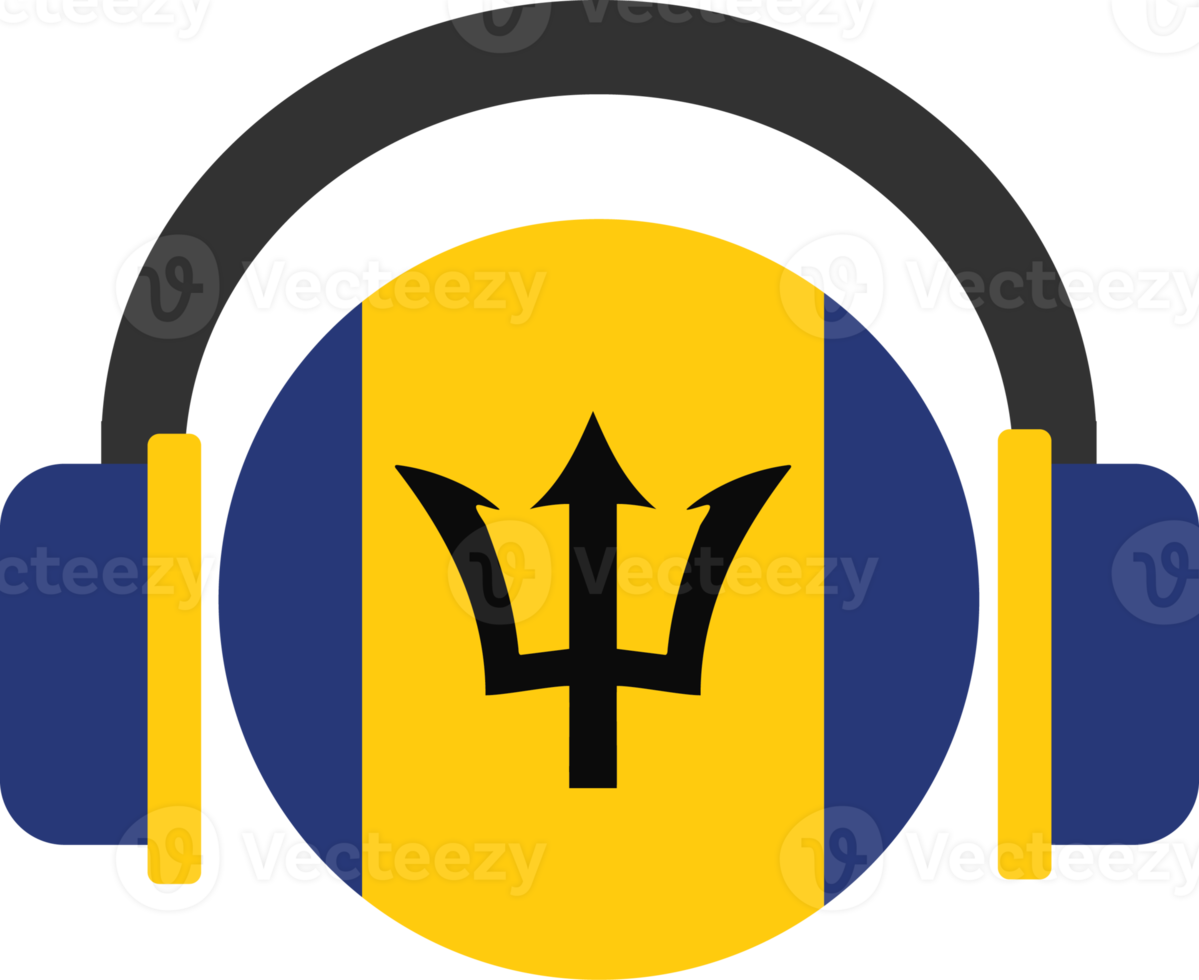 Barbados headphone flag. png