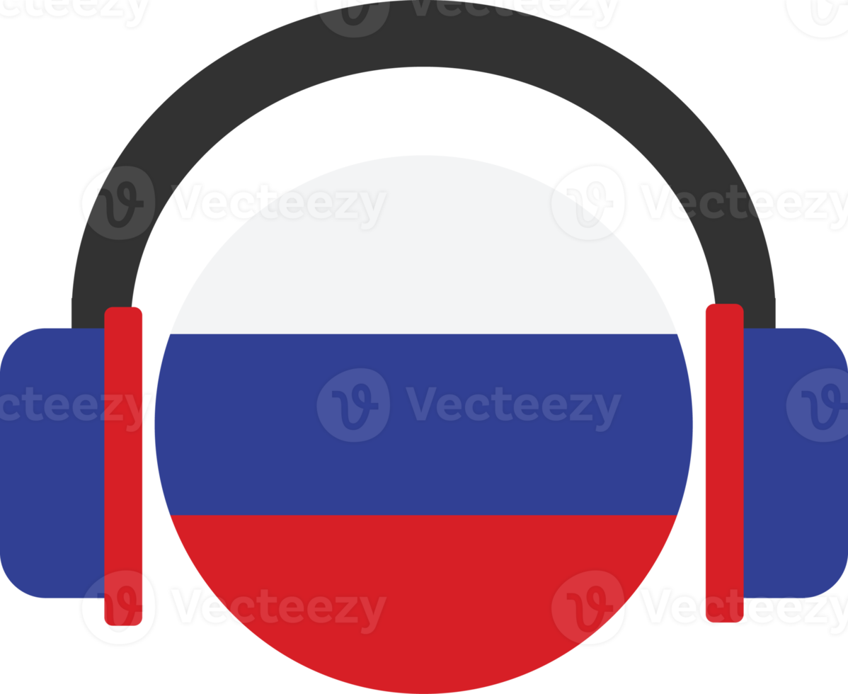 bandeira de fone de ouvido da rússia. png