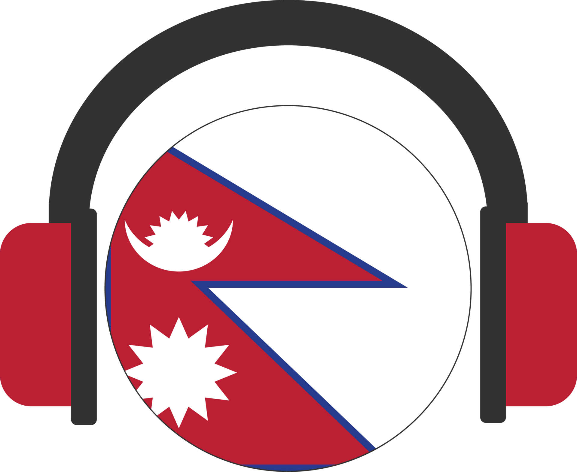 Nepal headphone flag. 16707147 PNG