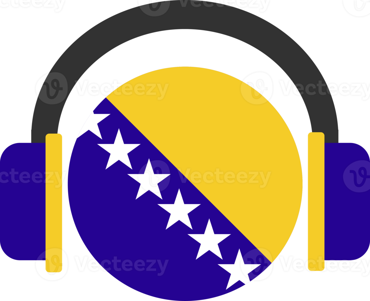 bosnien und herzegowina kopfhörerflagge. png
